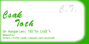 csak toth business card